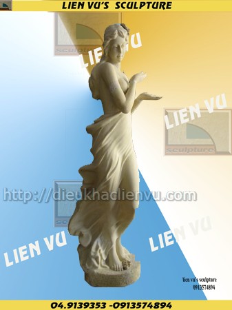Tượng cô gái sò đá ánh
